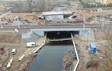 Most nad rzeką Ełk - widok z drona fot Paweł Chamera PKP Polskie Linie Kolejowe SA