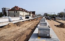 Konstrukcja peronu na stacji Giżycko. Materiały do montażu nawierzchni_fot. Mirosław Dziewięcin