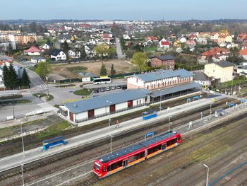 Stacja Kościerzyna Widok z góry na stację Kościerzyna. fot. Damian Strzemkowski PLK