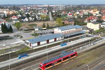 Widok z góry na stację Kościerzyna. fot. Damian Strzemkowski PLK