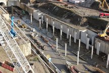 Łódź tunel - widok z drona na budowę przystanku Koziny fot. Paweł Mieszkowski, Artur Lewandowski
