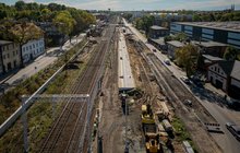 Sosnowiec Środula, budowa nowego przystanku z lotu ptaka, fot. Łukasz Hachuła
