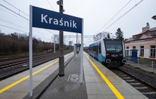 Pociąg na stacji Kraśnik.