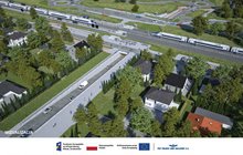 Wizualizacja przedstawiająca widok z góry na tunel pod torami w Warszawie Wesołej (1) 