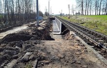 Przystanek Różanystok, przebudowa peronu, fot. Adam Lewoc PKP Polskie Linie Kolejowe SA