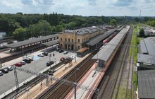 Stacja Toruń Główny z lotu ptaka. fot. Damian Strzemkowski PLK