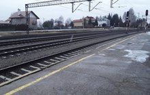 Tory kolejowe na stacji Żurawica, na trasie nr 91 Kraków - Medyka, fot. Rafał Błachut