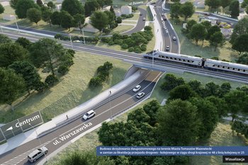 Wiadukt drogowy pod torami w Tomaszowie Maz. - wizualizacja PLK SA (1)