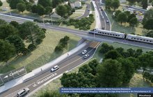 Wiadukt drogowy pod torami w Tomaszowie Mazowieckim - wizualizacja Wiadukt drogowy pod torami w Tomaszowie Maz. - wizualizacja PLK SA (1)