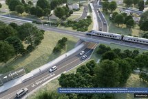Wiadukt drogowy pod torami w Tomaszowie Maz. - wizualizacja PLK SA (1)