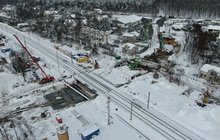 Widok z lotu ptaka na budowę tunelu w Sulejówku, fot. A.Lewandowski, P.Mieszkowski