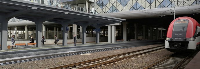 Poznań Główny - wizualizacja peronu