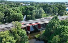 Most kolejowy nad Słupią w Słupsku Widok z góry na nowy most kolejowy nad Słupią w Słupsku, fot. Tomasz Kuźma, PLK SA