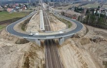 Trypucie - widok z drona na budowany wiadukt fot Paweł Mieszkowski PKP Polskie Linie Kolejowe SA