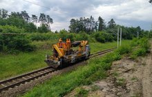 Specjalny pociąg do potokowej wymiany sieci na elektryfikowanej linii Ocice – Rzeszów