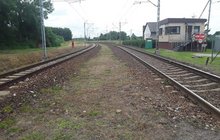 Linia kolejowa w Koniecpolu, w tej lokalizacji powstanie przystanek Koniecpol Centrum, fot. Monika Urbańska
