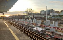 Budowa nowego peronu na stacji Sosnowiec Główny, fot. Katarzyna Głowacka