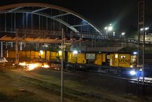 Szlifowanie szyn na stacji Tczew. fot. Krzysztof Piotrowski PLK (1)