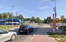 Akcja ulotkowa na przejeździe kolejowo-drogowym w Olsztynie fot. Martyn Janduła