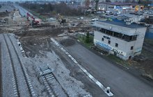 Łomża - prace przy starej nastawni, fot. Paweł Mieszkowski PKP Polskie Linie Kolejowe SA