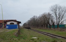 Przystanek Cieśle. Widok na stary peron, tory. Fot.M. Pabiańska