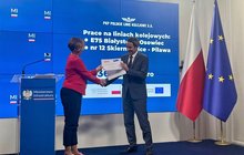 Prezes PLK SA Piotr Wyborski na uroczystości wręczenia grantów dot. CEF; fot. Anna Znajewska-Pawluk