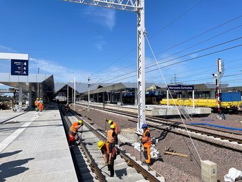 Wykonawcy przy budowie nowych torów na stacji Warszawa Zachodnia, fot. Anna Znajewska-Pawluk (1)