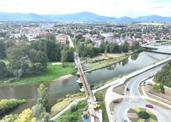 Żywiec Żywiec - remont mostu kolejowego na rz. Soła, fot. Krzysztof Dzidek