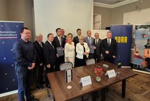 Podpisanie umowy w Krośnie na linię Jasło - Zagórz; fot. Kamil Mergel PLK SA
