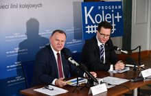 Na zdjęciu: Ireneusz Merchel, prezes Zarządu PKP Polskich Linii Kolejowych S.A. oraz Andrzej Bittel, sekretarz stanu w Ministerstwie Infrastruktury
