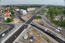 Widok z drona na wiadukt kolejowy w Ełku. Autor Paweł Chamera