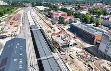 Stacja Słupsk Widok z góry na perony stacji Słupsk, fot. Tomasz Kuźma, PLK SA