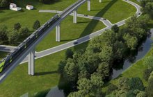 Wizualizacja estakady kolejowej w Łososinie Górnej (1)