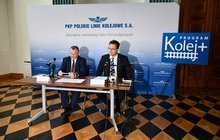 Na zdjęciu: Ireneusz Merchel, prezes Zarządu PKP Polskich Linii Kolejowych S.A. oraz Andrzej Bittel, sekretarz stanu w Ministerstwie Infrastruktury