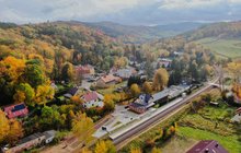 Przystanek Zagórze Śląskie z lotu ptaka. R.Mitura