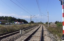 Tory kolejowe linii nr 62 planow. lokaliz. przystanku Wolbrom, fot. Krzysztof Waśko