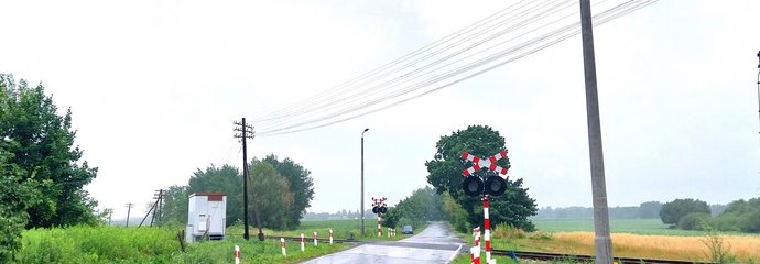 Przejazd kolejowy na linii nr 101 Munina - Hrebenne , fot. Łukasz Fronc