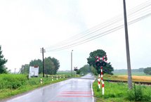 Przejazd kolejowy na linii nr 101 Munina - Hrebenne , fot. Łukasz Fronc