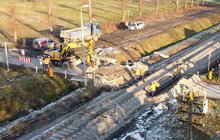 Prace torowe na odcinku Lubartów – Brzeźnica Bychawska.