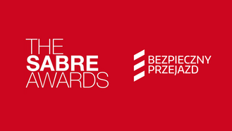 Grafika, Logotyp SABRE AWARDS i logotyp kampanii Bezpieczny Przejazd