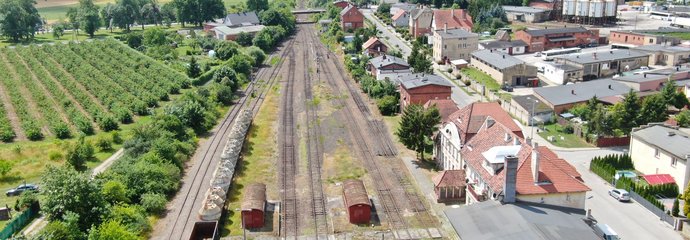 Stacja Kcynia Widok z góry na stację Kcynia. fot. Szymon Danielek PLK