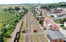 Widok z góry na stację Kcynia. fot. Szymon Danielek PLK