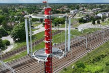 Maszt GSM-R przy linii kolejowej 4 fot. Paweł Mieszkowski