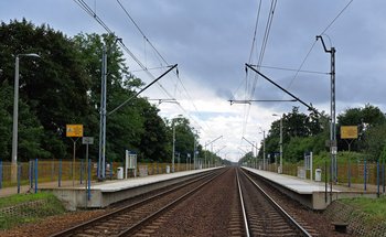 Przystanek Widzów Teklinów Nowe płyty peronowe na przystanku Widzów Teklinów, perony, tory fot. Mateusz Trochonowicz PLK SA