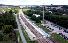 Zmodernizowany przystanek kolejowy Łuczyce, widok z lotu ptaka, fot. Piotr Hamarnik (1)