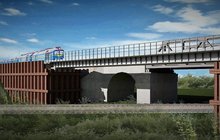 Wizualizacja wiaduktu kolejowego koło Krzyża Wielkopolskiego