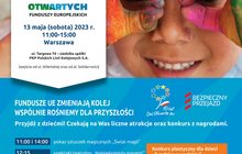 Plakat z harmonogramem działań w ramach Dni Otwartych Funduszy Europejskich; aut. PLK SA