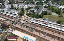 Widok z góry na stację Warszawa Gdańska, widać nowe przejście i przebudowywany peron, fot. A.Lewandowski, P. Mieszkowski (1)