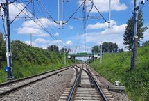 Tory i sieć tracyjna w miejscu, gdzie powstanie nowy przystanek kolejowy Pawłowice Studzionka, fot. Krzysztof Podgórny