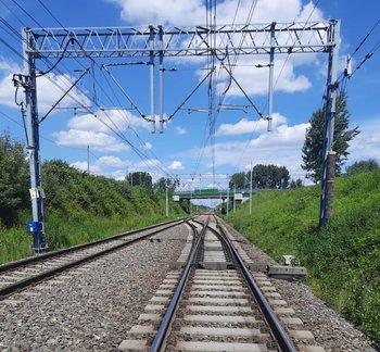 Tory i sieć tracyjna w miejscu, gdzie powstanie nowy przystanek kolejowy Pawłowice Studzionka, fot. Krzysztof Podgórny